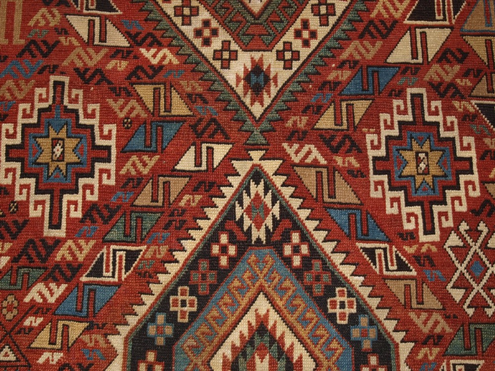 ANTIQUE CAUCASIAN DAGHESTAN RUG, CAMEL, PEOPLE AND ANIMALS, CIRCA 1890 View XI