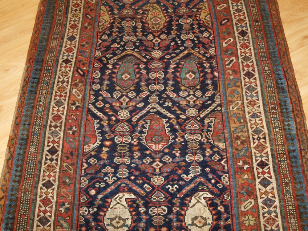 ANTIQUE SOUTH CAUCASIAN KURDISH OR SHAHSAVAN RUNNER, SUPERB DESIGN, CIRCA 1880. View IV