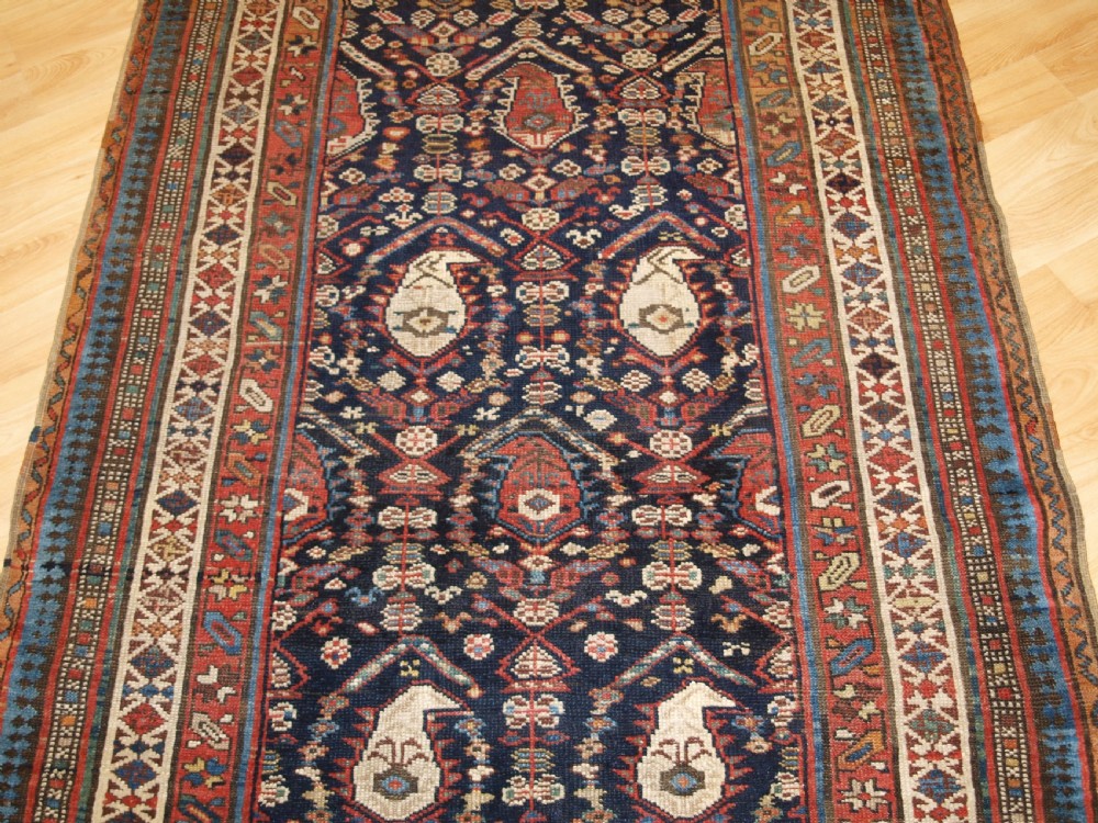ANTIQUE SOUTH CAUCASIAN KURDISH OR SHAHSAVAN RUNNER, SUPERB DESIGN, CIRCA 1880. View V