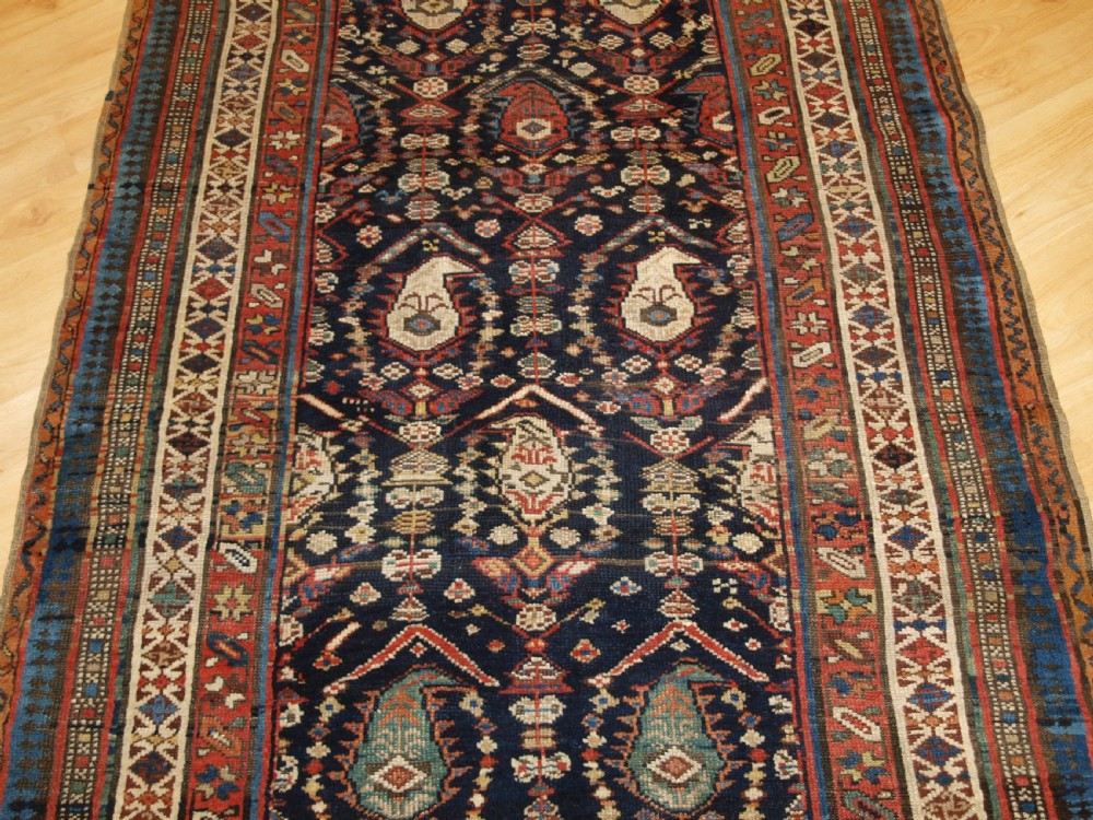 ANTIQUE SOUTH CAUCASIAN KURDISH OR SHAHSAVAN RUNNER, SUPERB DESIGN, CIRCA 1880. View VI