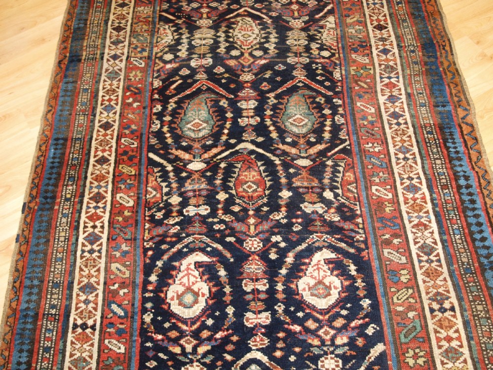 ANTIQUE SOUTH CAUCASIAN KURDISH OR SHAHSAVAN RUNNER, SUPERB DESIGN, CIRCA 1880. View VII