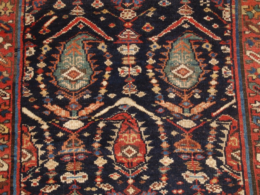 ANTIQUE SOUTH CAUCASIAN KURDISH OR SHAHSAVAN RUNNER, SUPERB DESIGN, CIRCA 1880. View XII