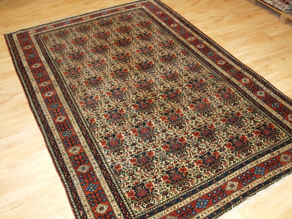 ANTIQUE ABEDEH RUG WITH ZILI SULTAN DESIGN, LARGE RUG SIZE, CIRCA 1900. View II