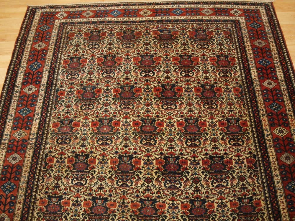 ANTIQUE ABEDEH RUG WITH ZILI SULTAN DESIGN, LARGE RUG SIZE, CIRCA 1900. View IV