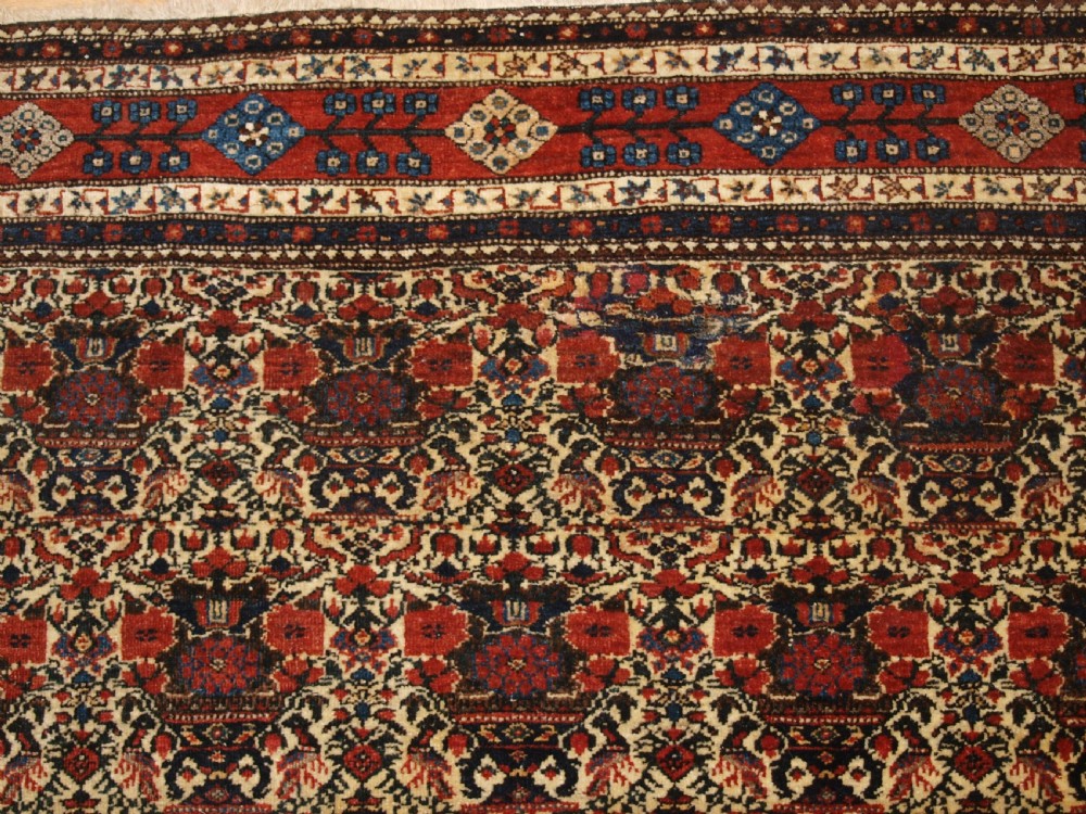 ANTIQUE ABEDEH RUG WITH ZILI SULTAN DESIGN, LARGE RUG SIZE, CIRCA 1900. View VII