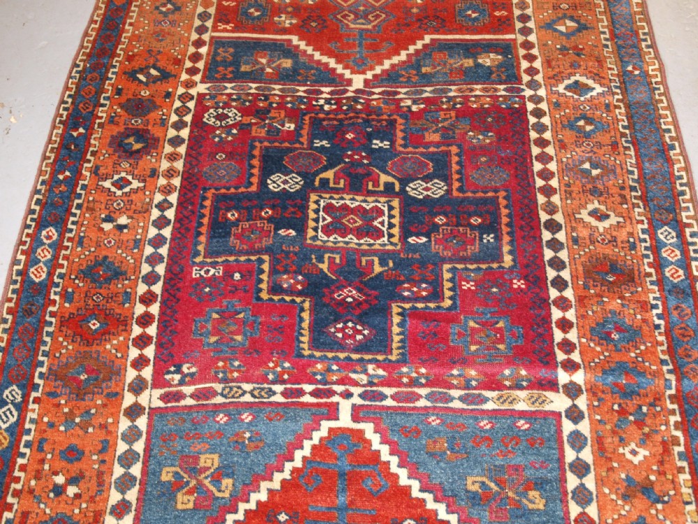 ANTIQUE EAST ANATOLIAN YURUK LONG RUG, BOX MEDALLIONS, CIRCA 1880. View III