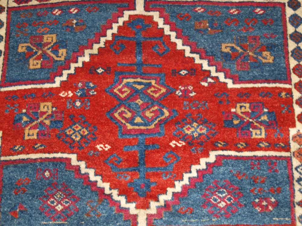 ANTIQUE EAST ANATOLIAN YURUK LONG RUG, BOX MEDALLIONS, CIRCA 1880. View VIII