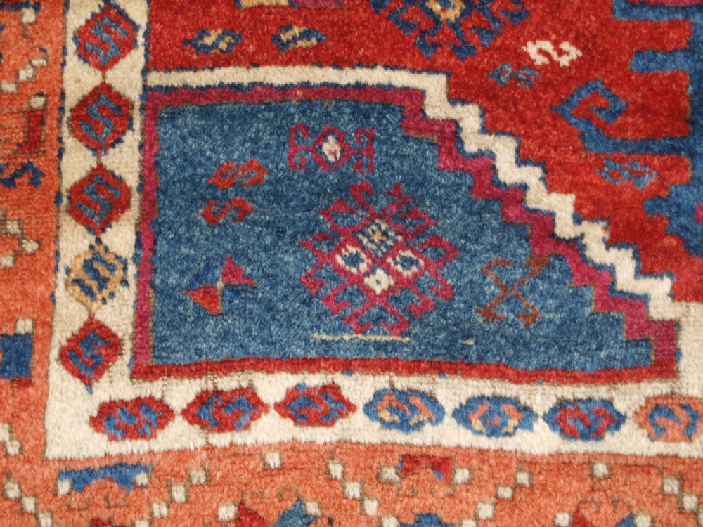 ANTIQUE EAST ANATOLIAN YURUK LONG RUG, BOX MEDALLIONS, CIRCA 1880. View IX