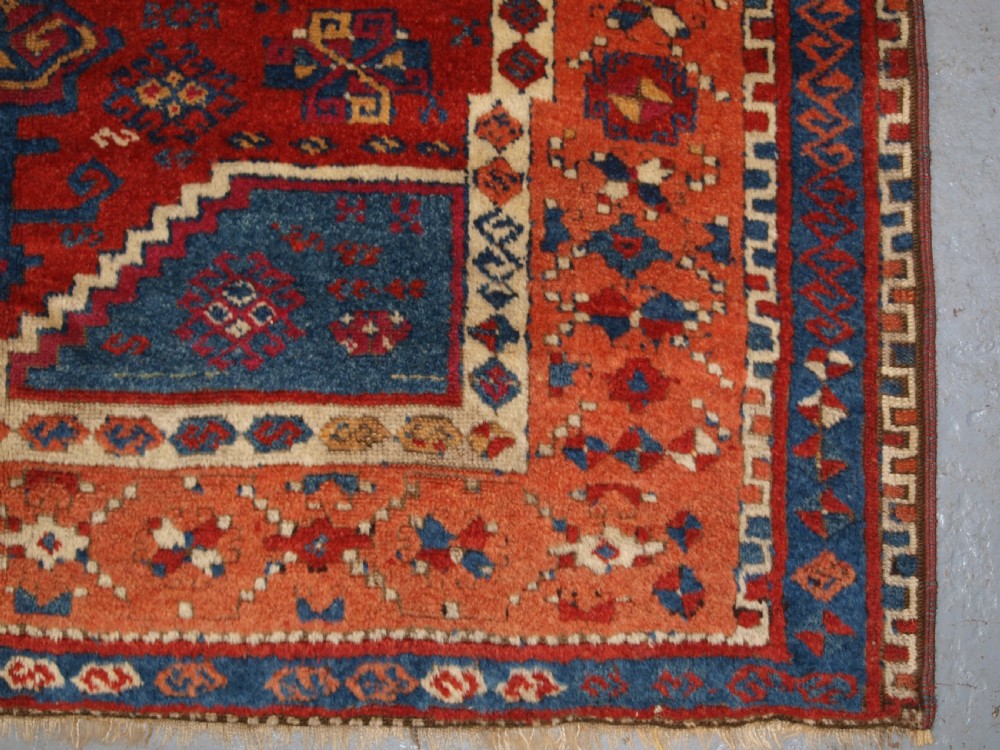 ANTIQUE EAST ANATOLIAN YURUK LONG RUG, BOX MEDALLIONS, CIRCA 1880. View X