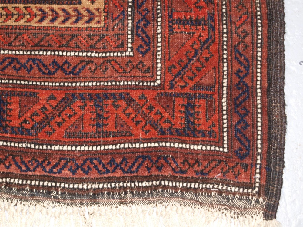 ANTIQUE BALUCH TREE OF LIFE PRAYER RUG, OUTSTANDING CONDITION, CIRCA 1900. View VII