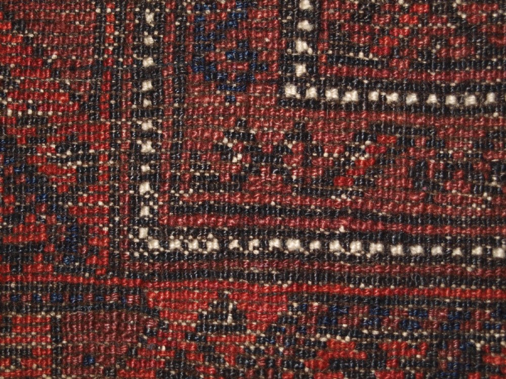 ANTIQUE BALUCH TREE OF LIFE PRAYER RUG, OUTSTANDING CONDITION, CIRCA 1900. View X