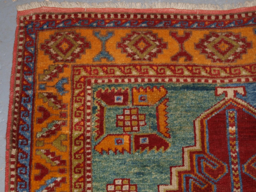 ANTIQUE TURKISH VILLAGE RUG, BERGAMA REGION, SOFT COLOURS, CIRCA 1900. View V