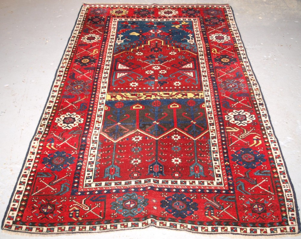 ANTIQUE TURKISH VILLAGE PRAYER RUG, KONYA REGION, CIRCA 1900.