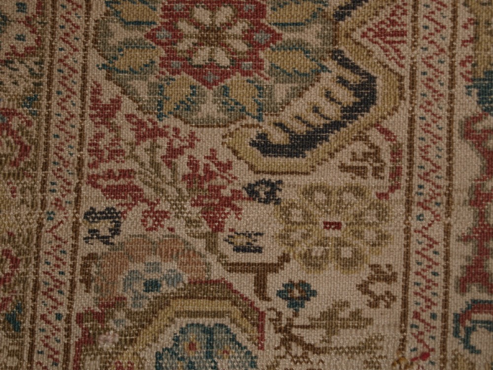 ANTIQUE TURKISH GHIORDES PRAYER RUG, LIGHT BLUE FIELD, CIRCA 1825-1850. View VIII