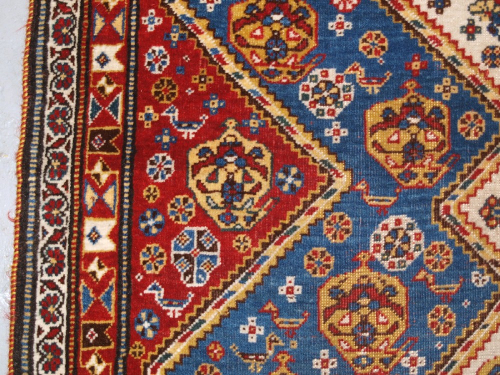 ANTIQUE QASHQAI TRIBAL RUG, OUTSTANDING CONDITION AND COLOUR, CIRCA 1880. View VI