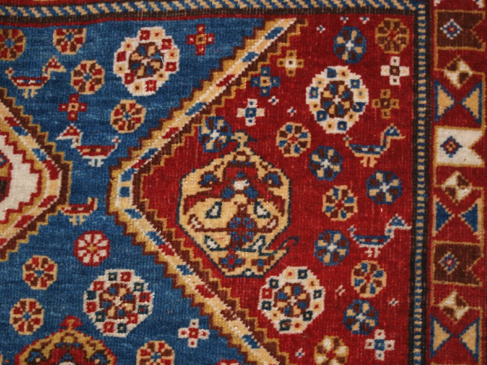 ANTIQUE QASHQAI TRIBAL RUG, OUTSTANDING CONDITION AND COLOUR, CIRCA 1880. View VIII
