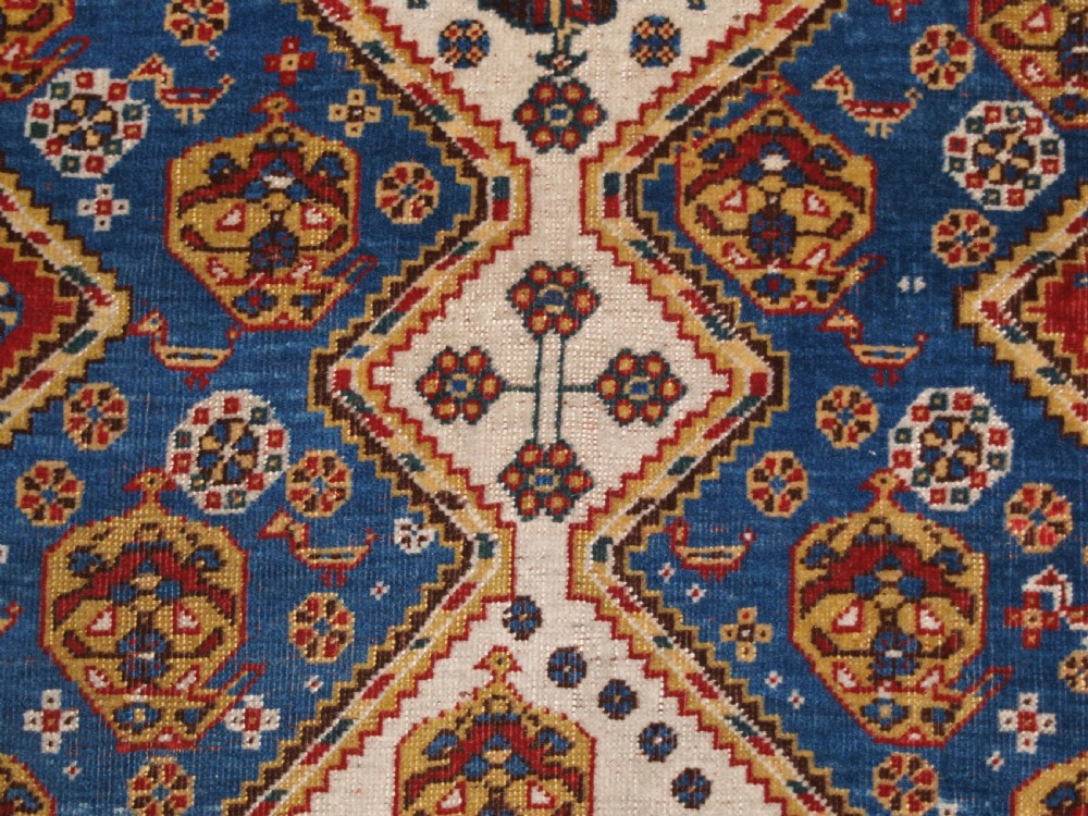 ANTIQUE QASHQAI TRIBAL RUG, OUTSTANDING CONDITION AND COLOUR, CIRCA 1880. View IX