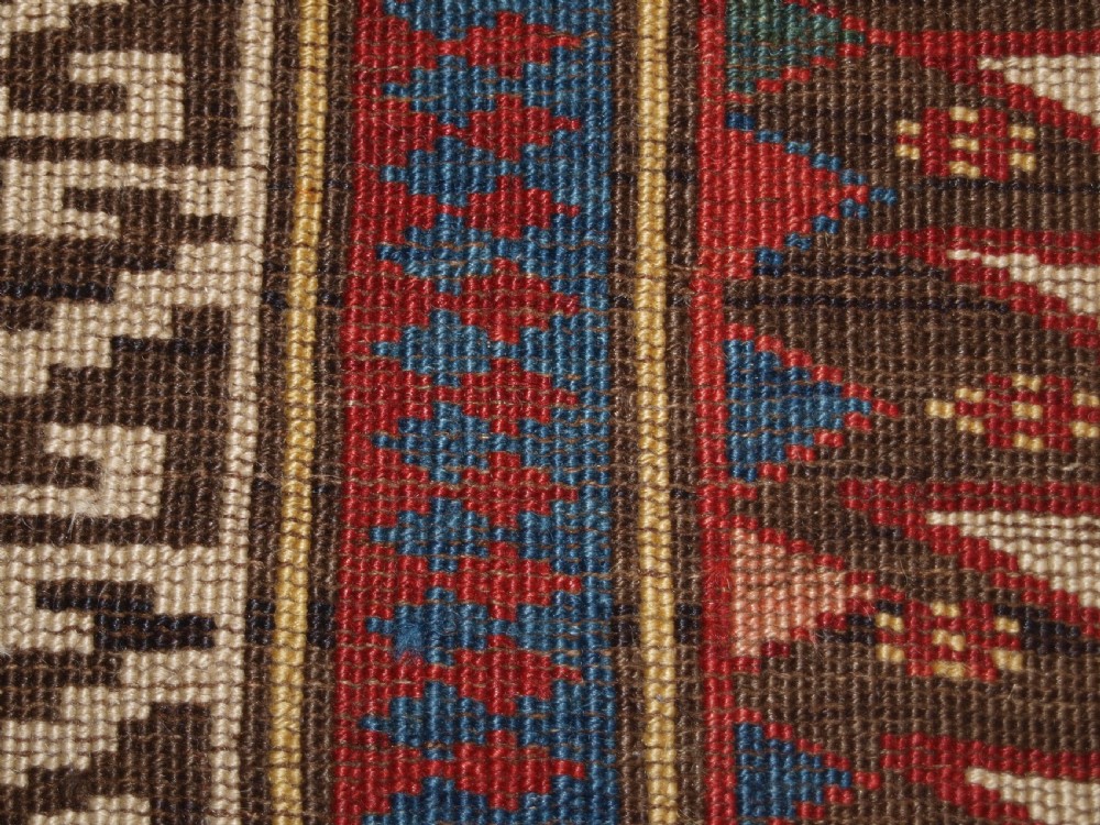 ANTIQUE CAUCASIAN ZEJWA VILLAGE RUG OF SCARCE DESIGN, CIRCA 1880. View XI