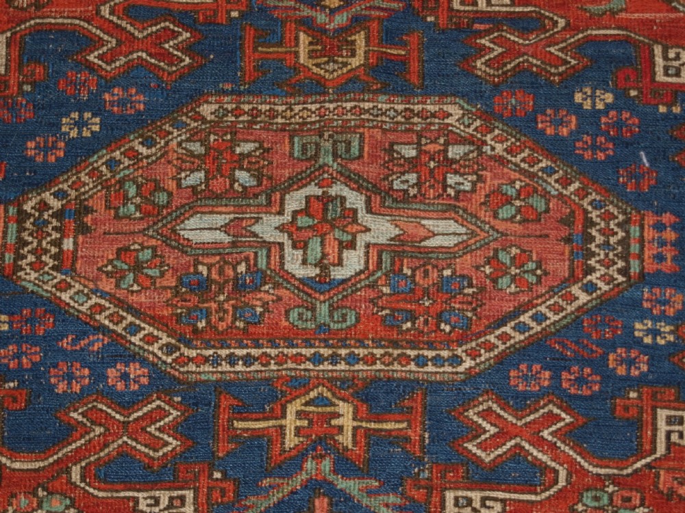 ANTIQUE CAUCASIAN SOUMAK, CLASSIC DESIGN, SCARCE SMALL SIZE, CIRCA 1880. View XIII