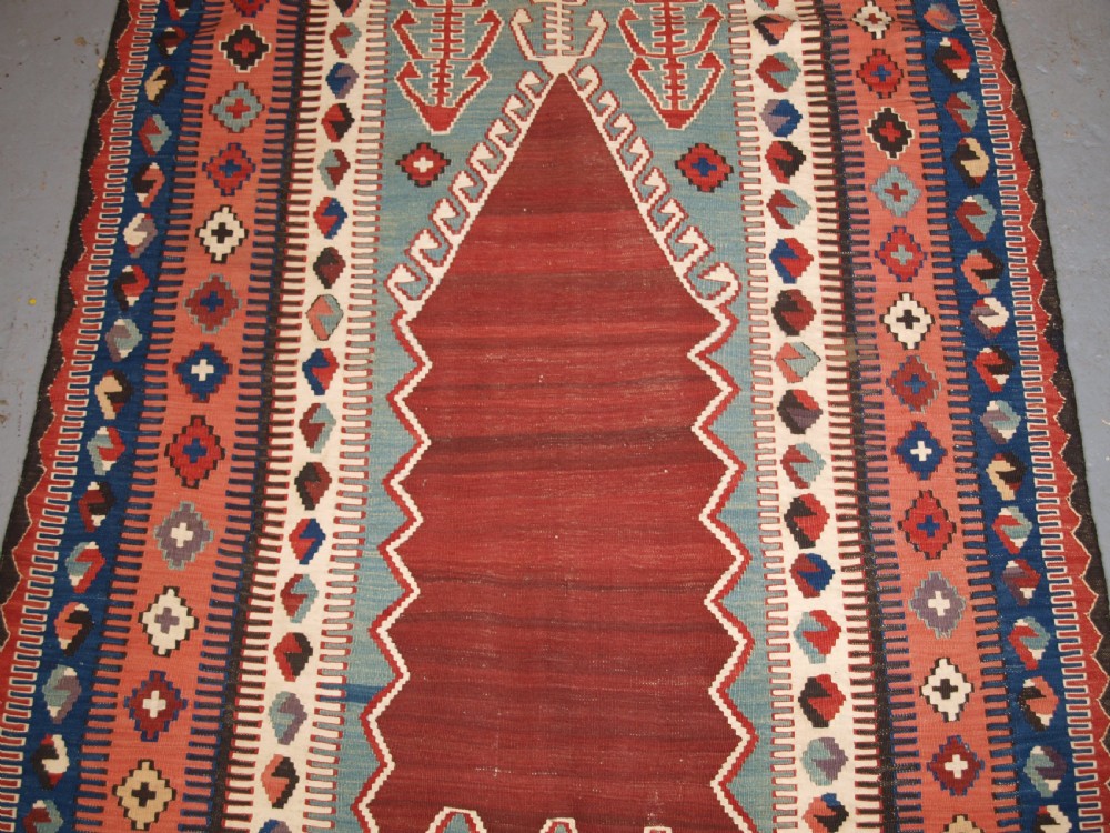 ANTIQUE TURKISH OBRUK PRAYER KILIM, SUPERB CONDITION, CIRCA 1900. View II