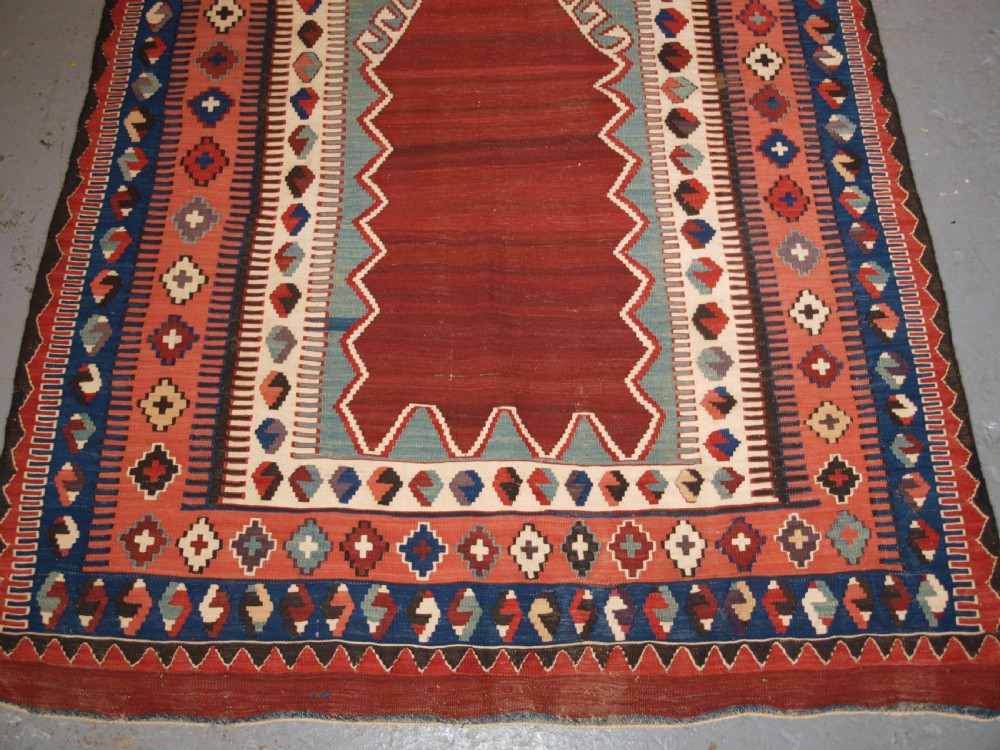ANTIQUE TURKISH OBRUK PRAYER KILIM, SUPERB CONDITION, CIRCA 1900. View III