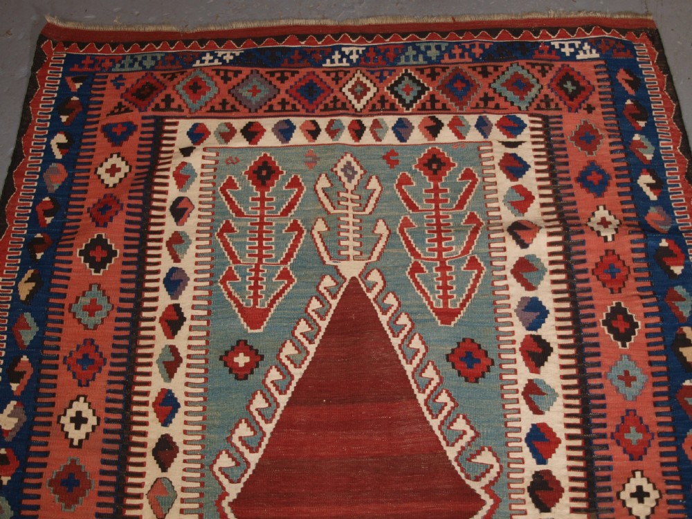 ANTIQUE TURKISH OBRUK PRAYER KILIM, SUPERB CONDITION, CIRCA 1900. View IV
