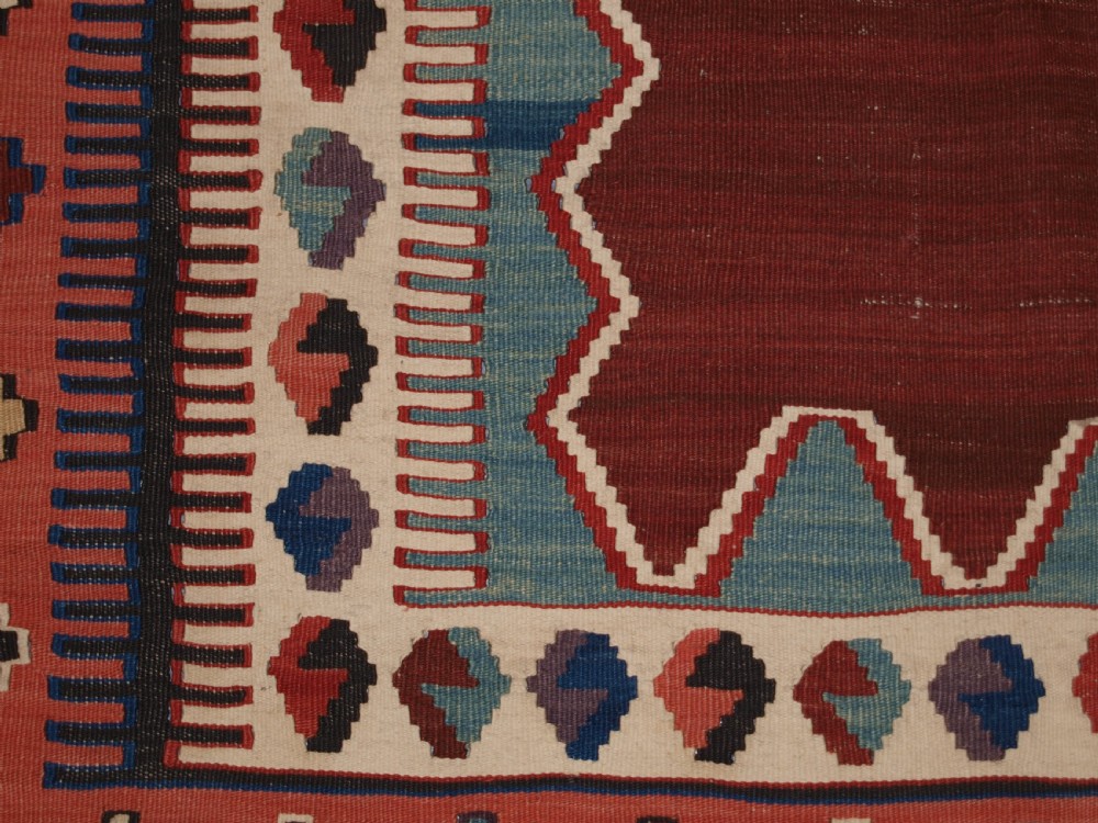 ANTIQUE TURKISH OBRUK PRAYER KILIM, SUPERB CONDITION, CIRCA 1900. View IX