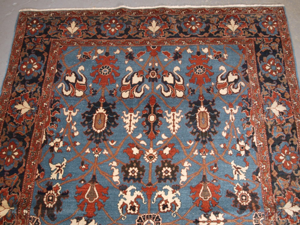 ANTIQUE TABRIZ RUG WITH SAFAVID INSPIRED VASE DESIGN, CIRCA 1920. View II