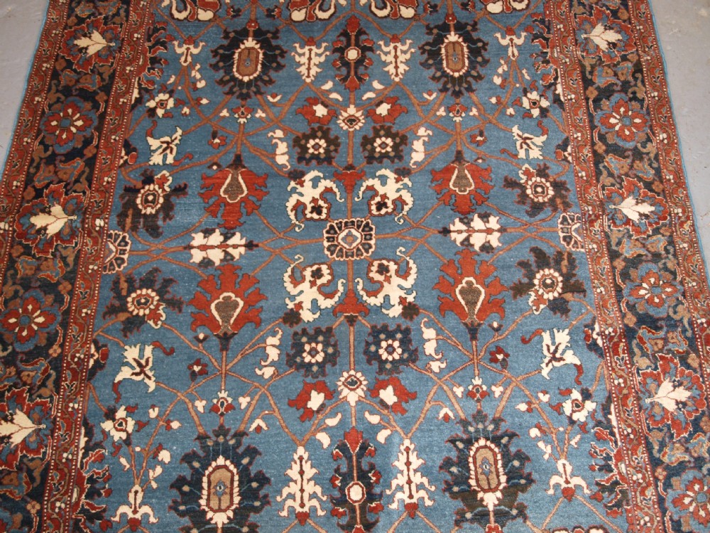 ANTIQUE TABRIZ RUG WITH SAFAVID INSPIRED VASE DESIGN, CIRCA 1920. View III