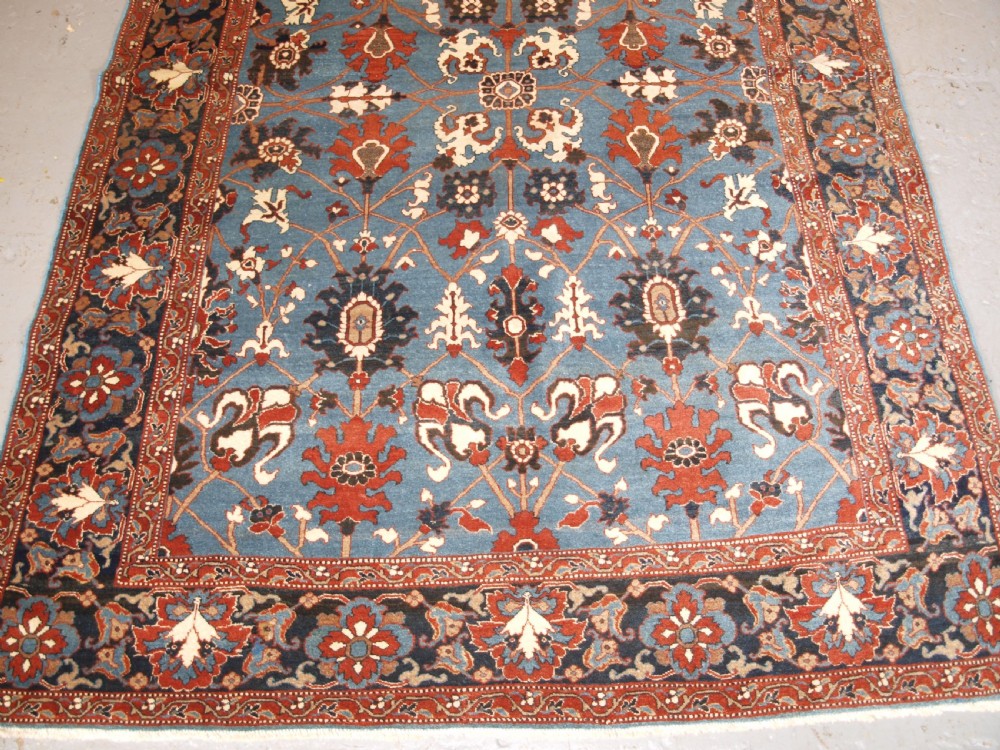 ANTIQUE TABRIZ RUG WITH SAFAVID INSPIRED VASE DESIGN, CIRCA 1920. View IV