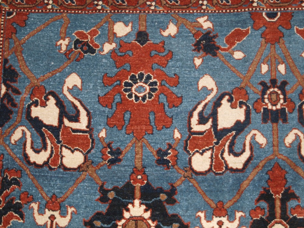 ANTIQUE TABRIZ RUG WITH SAFAVID INSPIRED VASE DESIGN, CIRCA 1920. View VII
