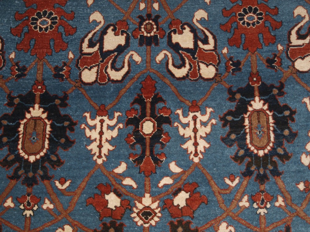 ANTIQUE TABRIZ RUG WITH SAFAVID INSPIRED VASE DESIGN, CIRCA 1920. View VIII