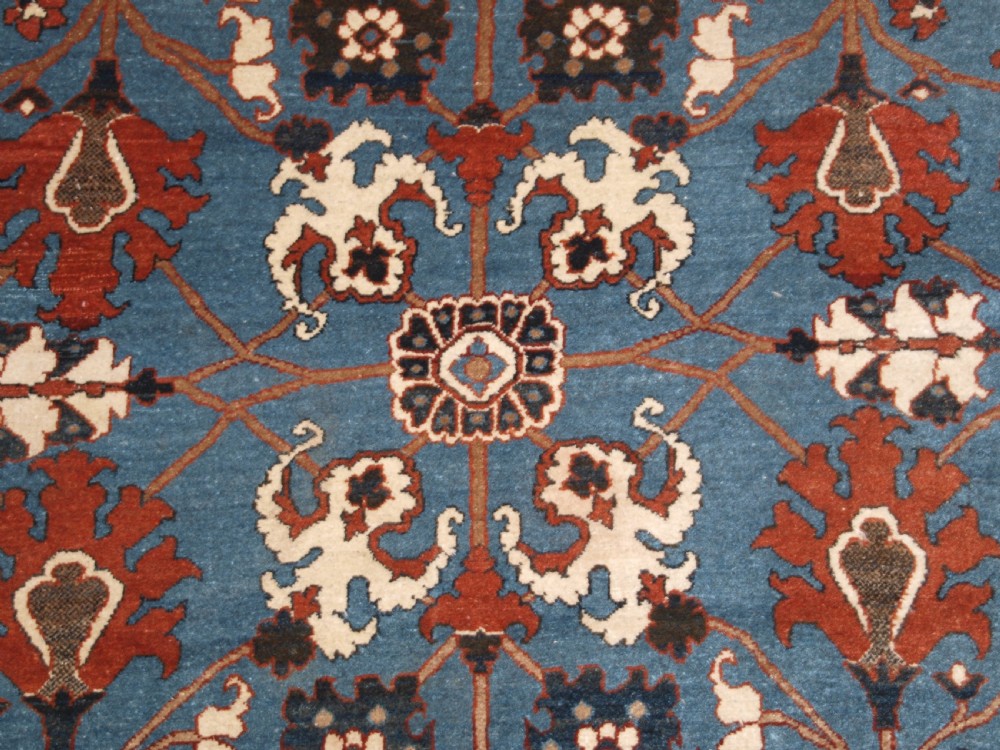 ANTIQUE TABRIZ RUG WITH SAFAVID INSPIRED VASE DESIGN, CIRCA 1920. View IX