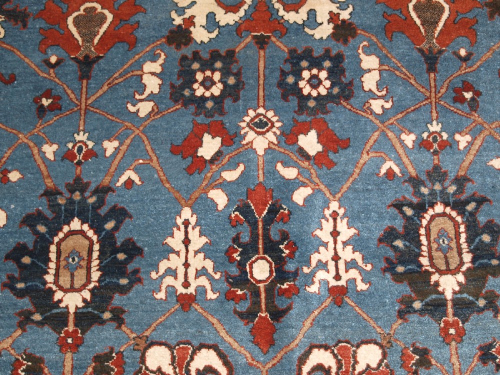 ANTIQUE TABRIZ RUG WITH SAFAVID INSPIRED VASE DESIGN, CIRCA 1920. View X