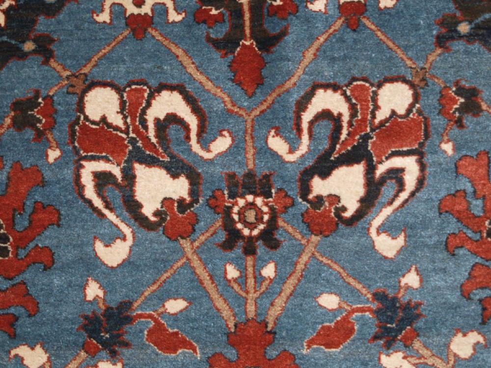 ANTIQUE TABRIZ RUG WITH SAFAVID INSPIRED VASE DESIGN, CIRCA 1920. View XI