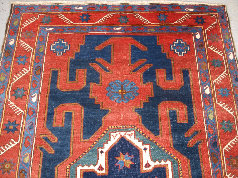 ANTIQUE CAUCASIAN KUBA REGION RUG WITH GYMYL DESIGN, CIRCA 1900. View II