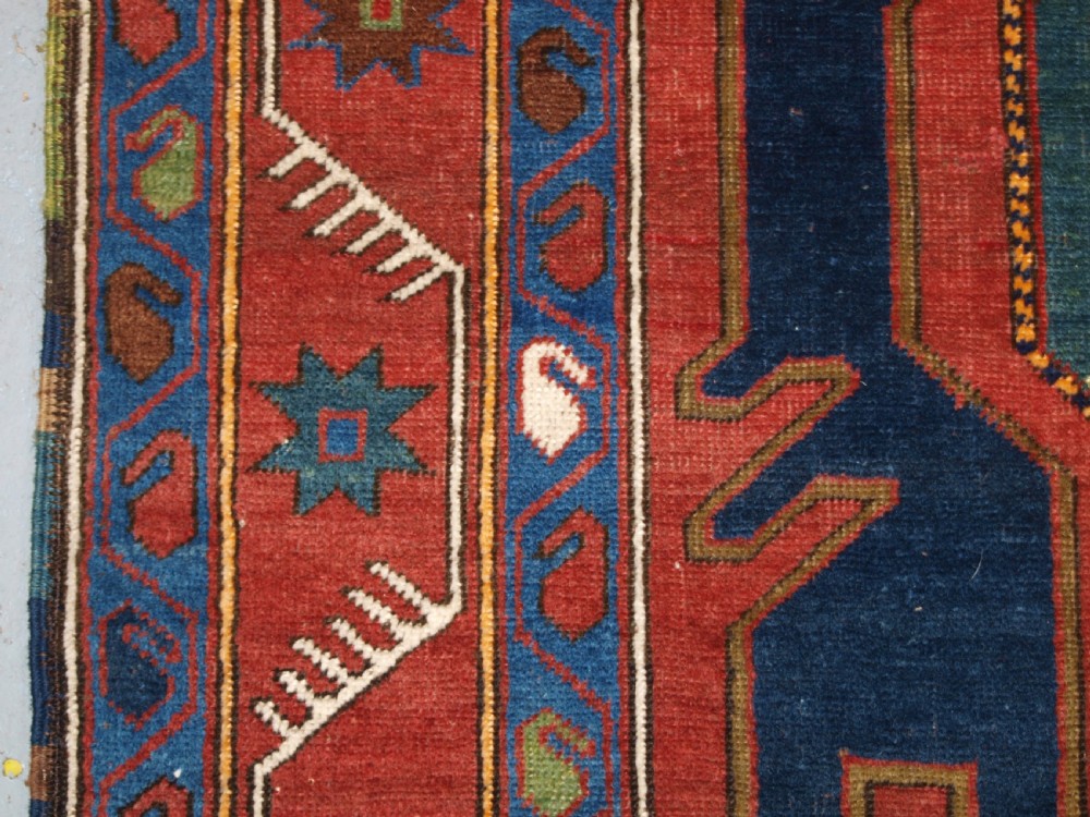 ANTIQUE CAUCASIAN KUBA REGION RUG WITH GYMYL DESIGN, CIRCA 1900. View VI
