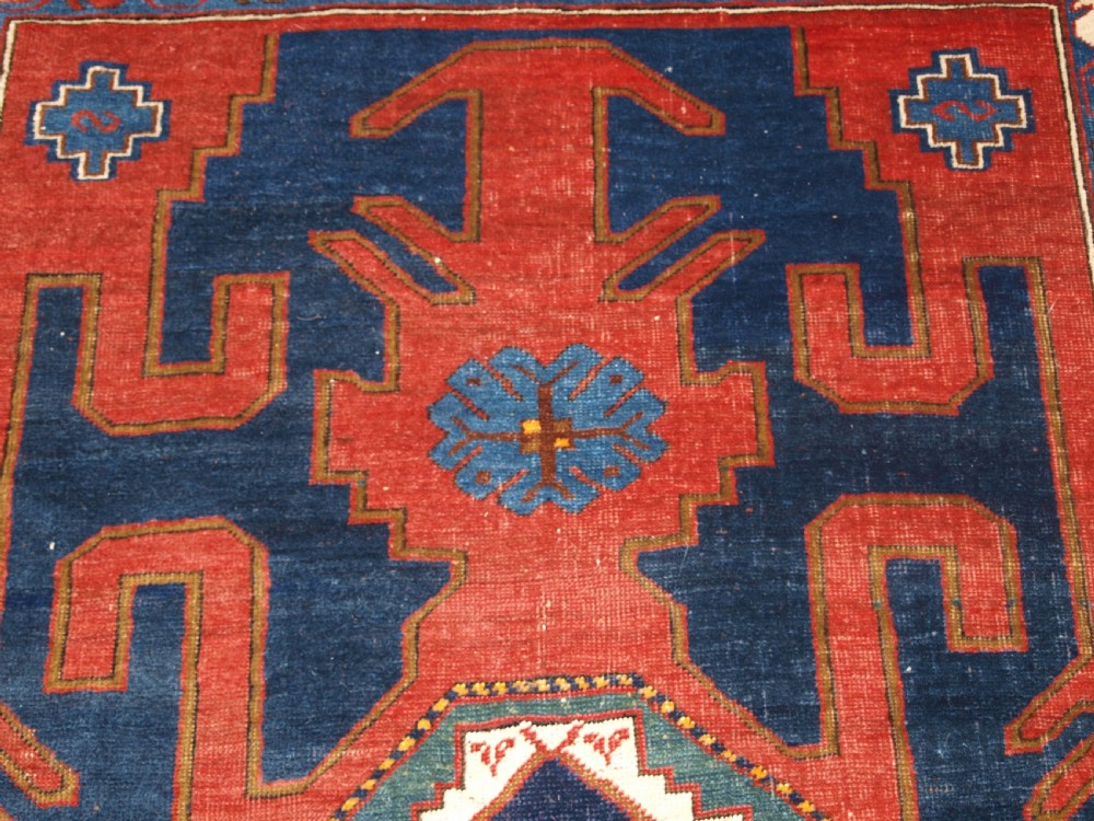 ANTIQUE CAUCASIAN KUBA REGION RUG WITH GYMYL DESIGN, CIRCA 1900. View VII