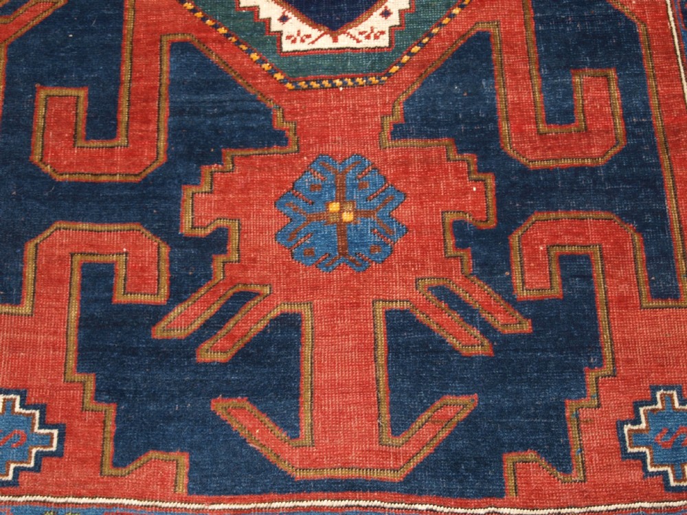 ANTIQUE CAUCASIAN KUBA REGION RUG WITH GYMYL DESIGN, CIRCA 1900. View IX