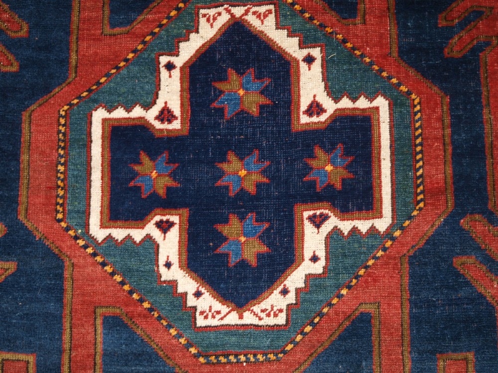ANTIQUE CAUCASIAN KUBA REGION RUG WITH GYMYL DESIGN, CIRCA 1900. View X