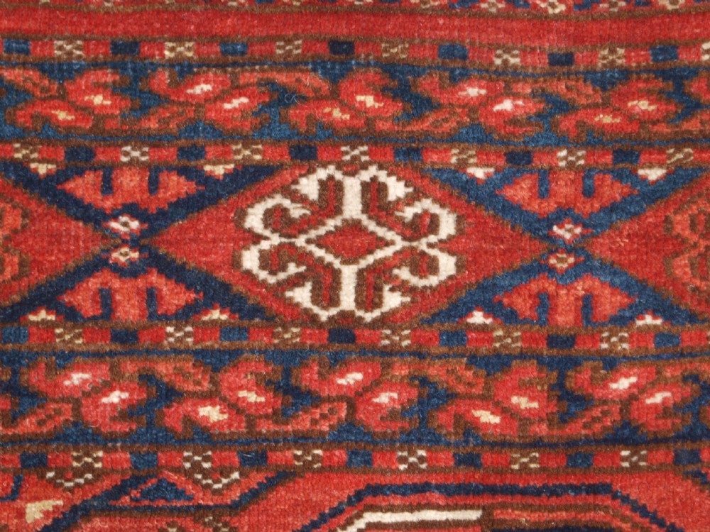 ANTIQUE KIZIL AYAK TURKMEN 9 GUL CHUVAL OF LARGE SIZE, CIRCA 1900. View VIII