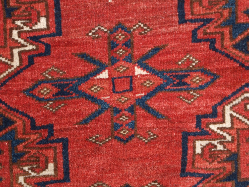 ANTIQUE KIZIL AYAK TURKMEN 9 GUL CHUVAL OF LARGE SIZE, CIRCA 1900. View IX