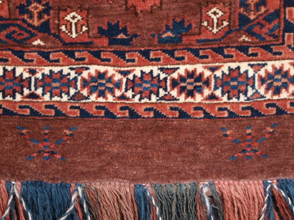 ANTIQUE YOMUT TURKMEN TORBA WITH KEPSE GUL DESIGN, CIRCA 1880. View VIII
