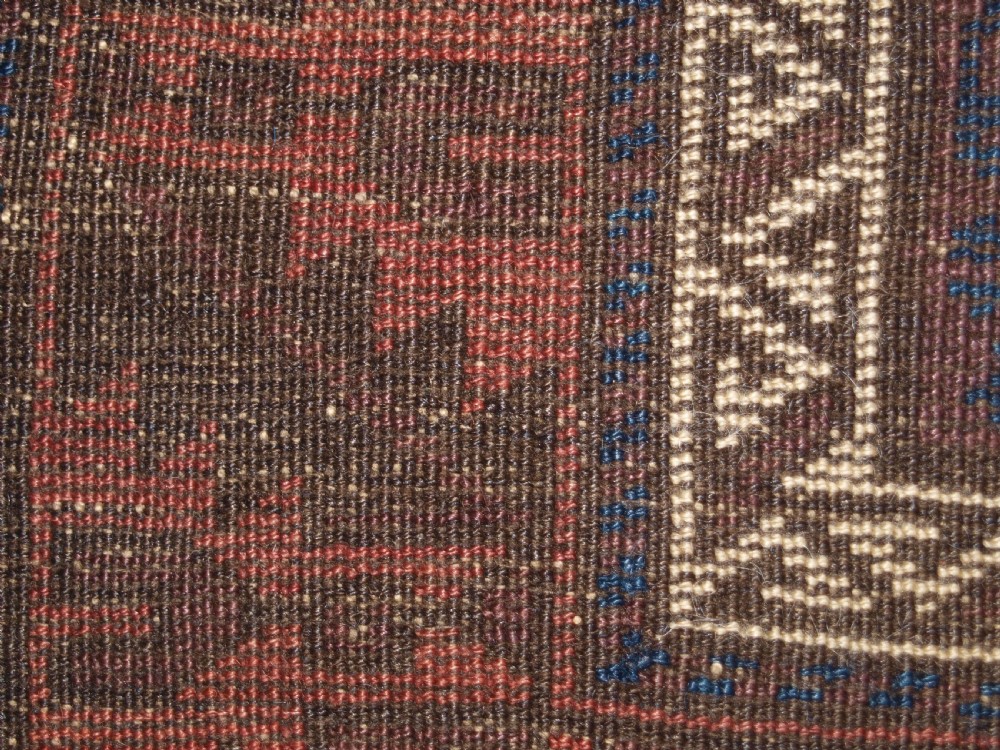 ANTIQUE TIMURI BALUCH RUG WITH BLUE GROUND AND TREE OF LIFE, CIRCA 1880. View XIV