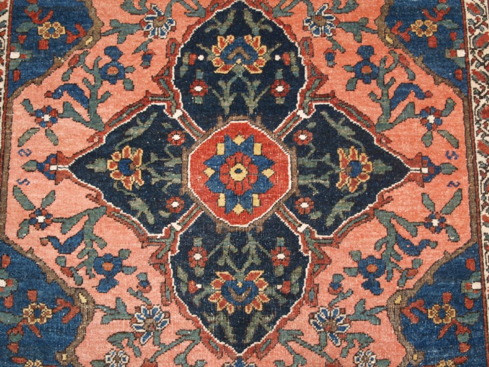 ANTIQUE ABEDEH RUG WITH UNUSUAL DESIGN, EXCELLENT COLOUR, CIRCA 1900/20. View IX