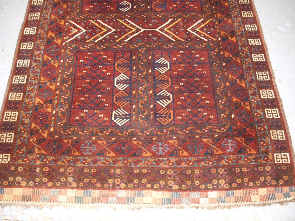ANTIQUE ERSARI TURKMEN ENSI, OUTSTANDING CONDITION, CIRCA 1890. View V