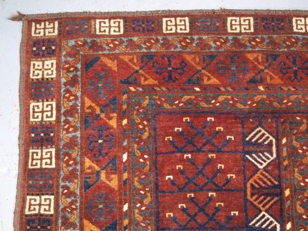 ANTIQUE ERSARI TURKMEN ENSI, OUTSTANDING CONDITION, CIRCA 1890. View VI