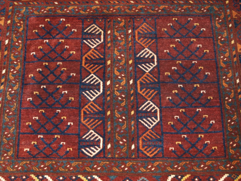 ANTIQUE ERSARI TURKMEN ENSI, OUTSTANDING CONDITION, CIRCA 1890. View VII