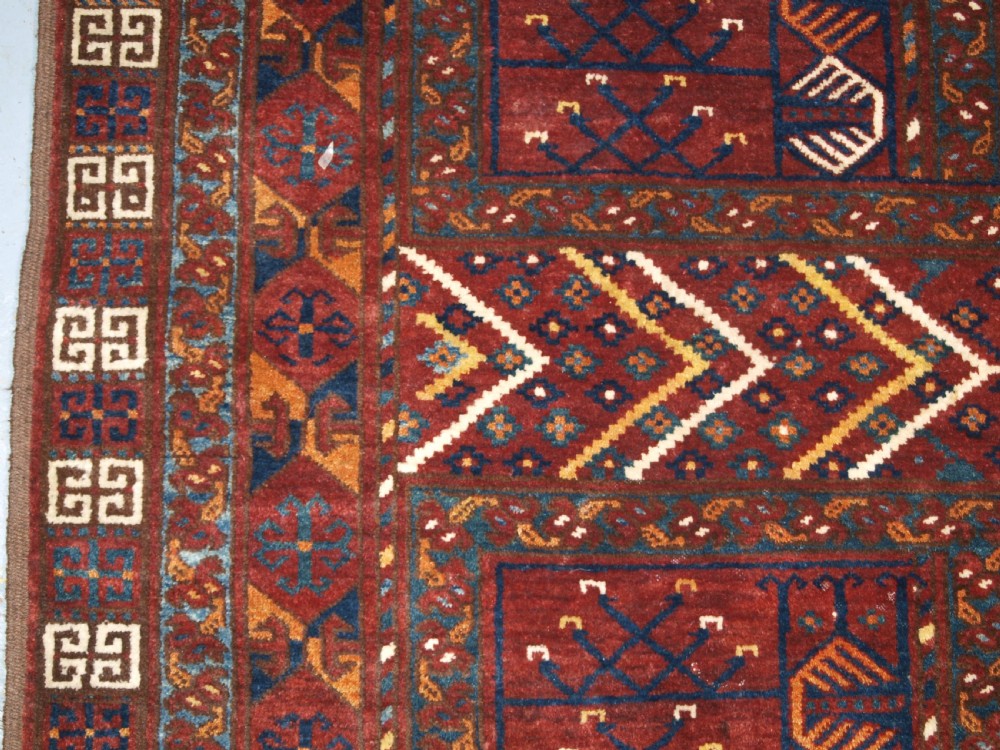 ANTIQUE ERSARI TURKMEN ENSI, OUTSTANDING CONDITION, CIRCA 1890. View VIII