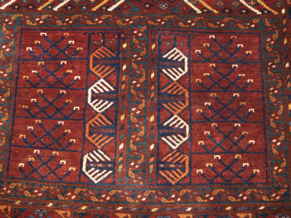 ANTIQUE ERSARI TURKMEN ENSI, OUTSTANDING CONDITION, CIRCA 1890. View XI
